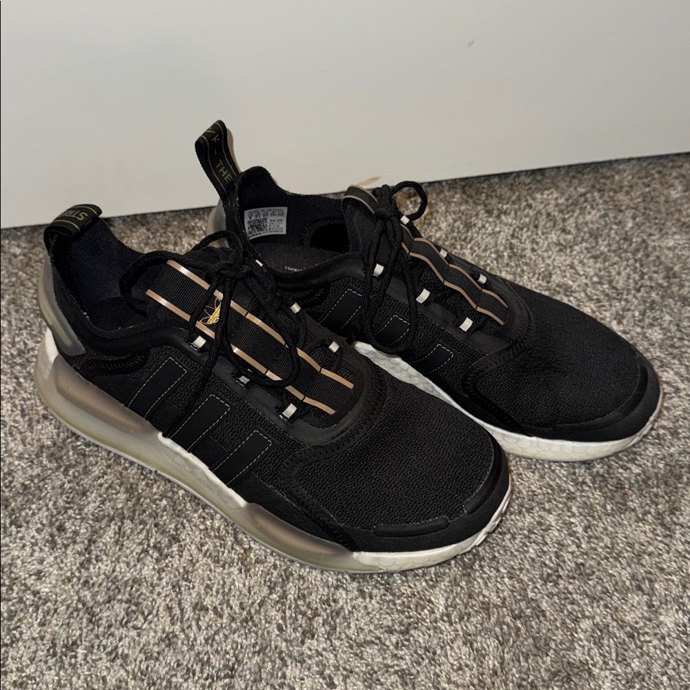 Adidas Black and White Running Shoes
